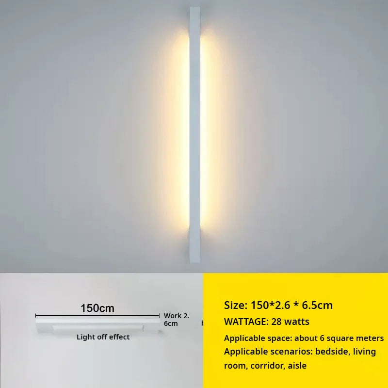 Minimalist Long LED Lights, Living Room, Bedroom, Bedside, Stairs, Hallway, Atmosphere, Door Handles Wall Lights Home Decoration