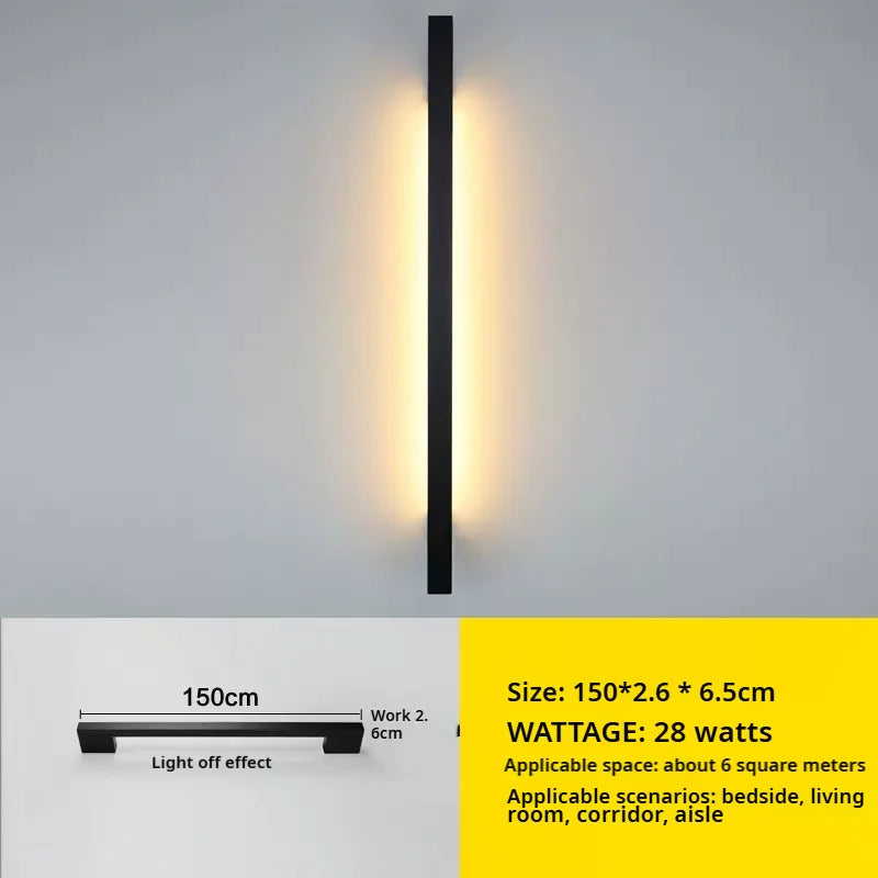 Minimalist Long LED Lights, Living Room, Bedroom, Bedside, Stairs, Hallway, Atmosphere, Door Handles Wall Lights Home Decoration