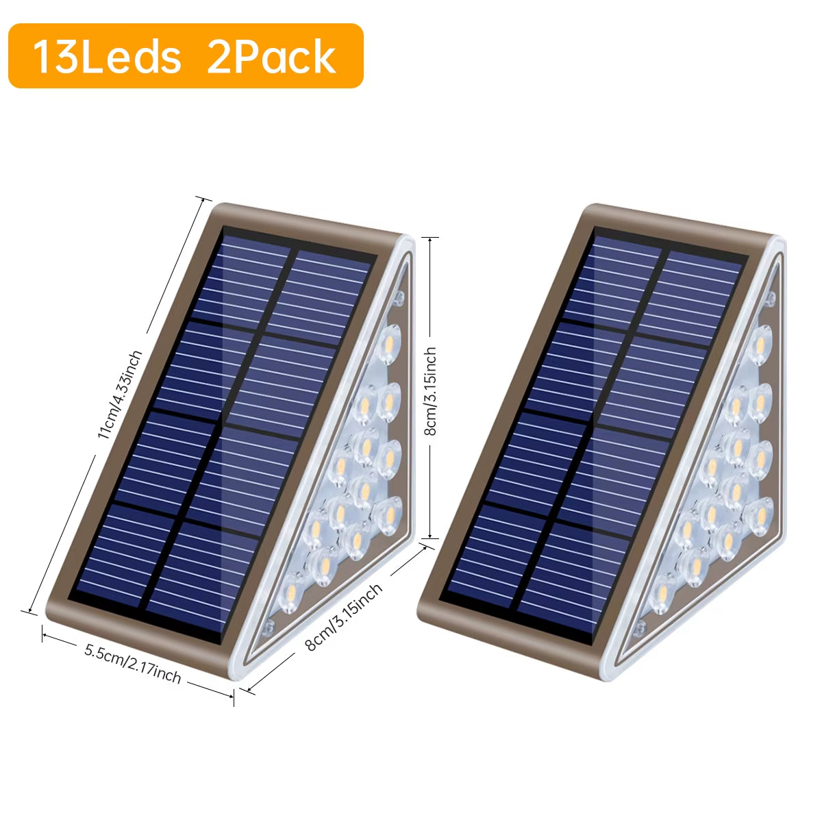 Outdoor Solar Step Lights for outside Waterproof IP67 Auto on off Solar Lights for Stair Patio Yard Porch Front Door Sidewalk De