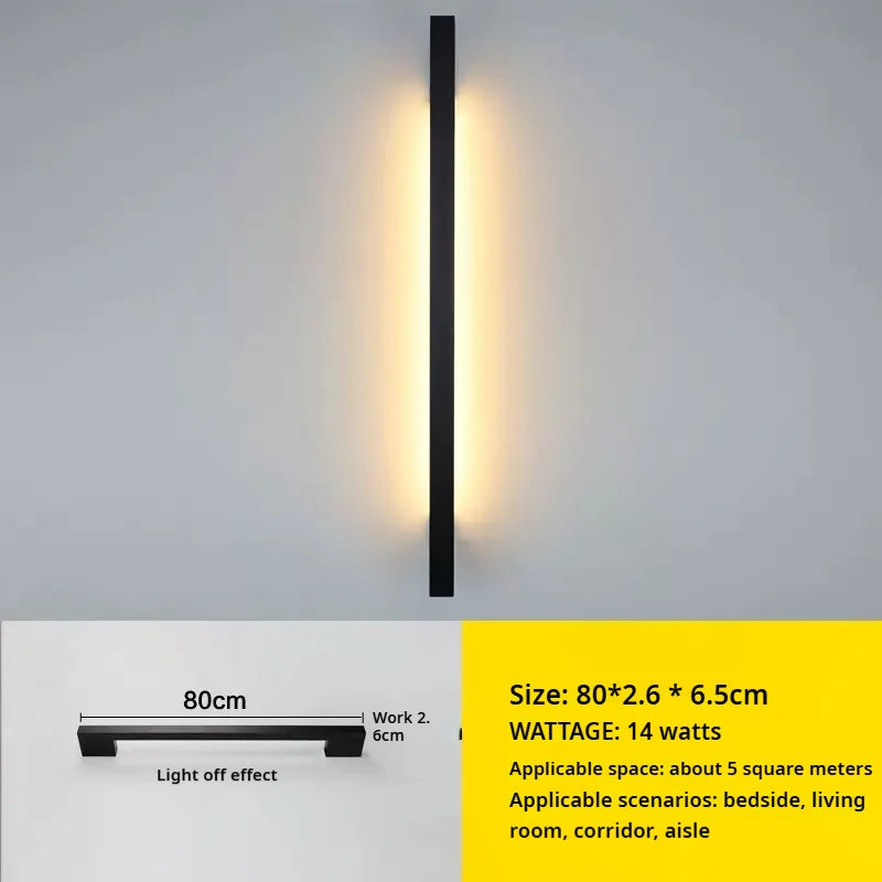 Minimalist Long LED Lights, Living Room, Bedroom, Bedside, Stairs, Hallway, Atmosphere, Door Handles Wall Lights Home Decoration