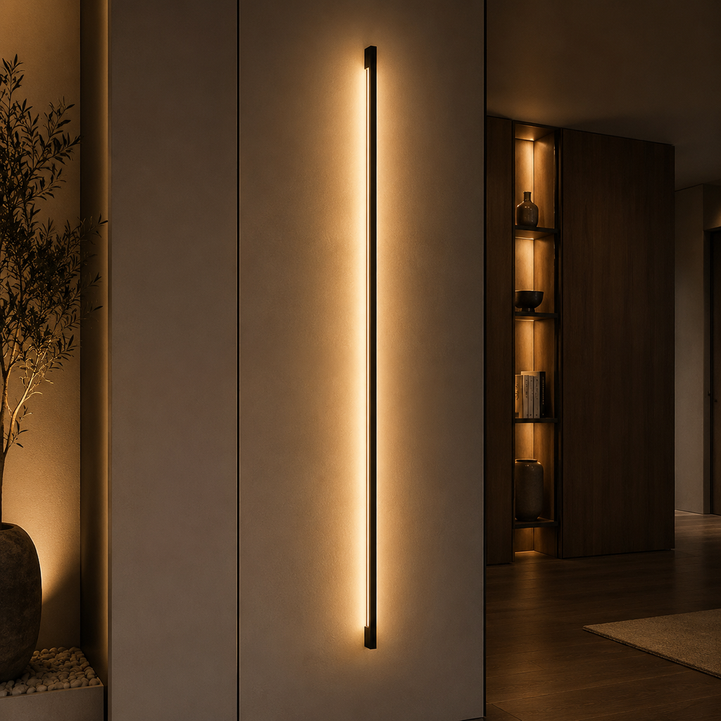 Modern LED Wall Light Indoor – Minimalist Long Wall Sconce for Bedroom, Living Room, Hallway & Staircase