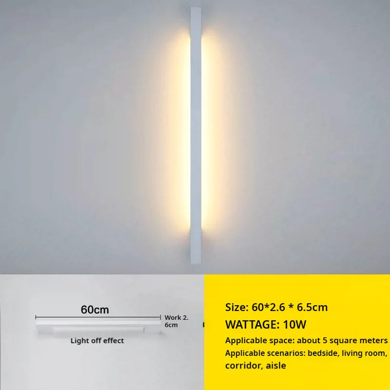 Minimalist Long LED Lights, Living Room, Bedroom, Bedside, Stairs, Hallway, Atmosphere, Door Handles Wall Lights Home Decoration