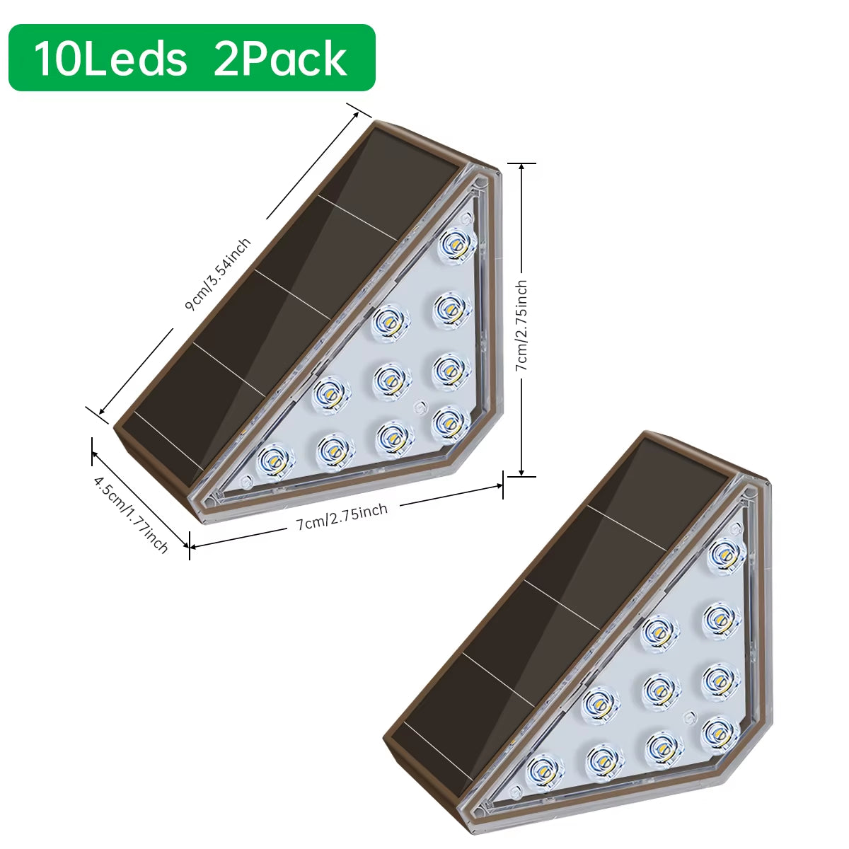 Outdoor Solar Step Lights for outside Waterproof IP67 Auto on off Solar Lights for Stair Patio Yard Porch Front Door Sidewalk De
