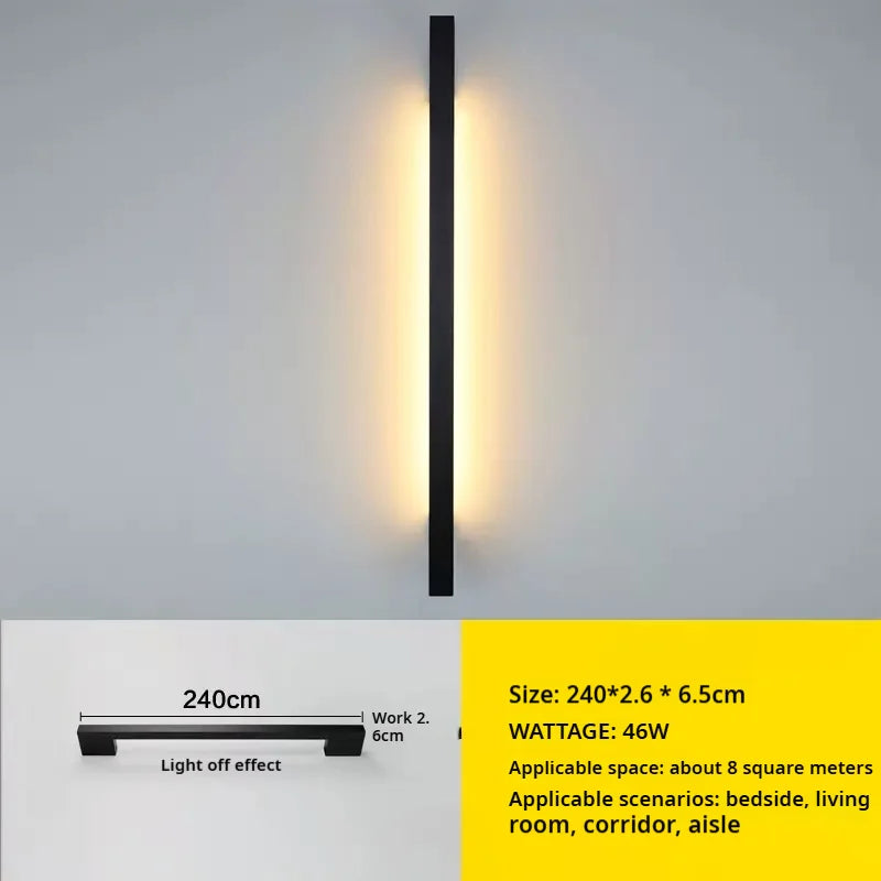 Minimalist Long LED Lights, Living Room, Bedroom, Bedside, Stairs, Hallway, Atmosphere, Door Handles Wall Lights Home Decoration