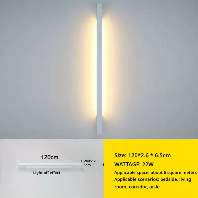 Minimalist Long LED Lights, Living Room, Bedroom, Bedside, Stairs, Hallway, Atmosphere, Door Handles Wall Lights Home Decoration