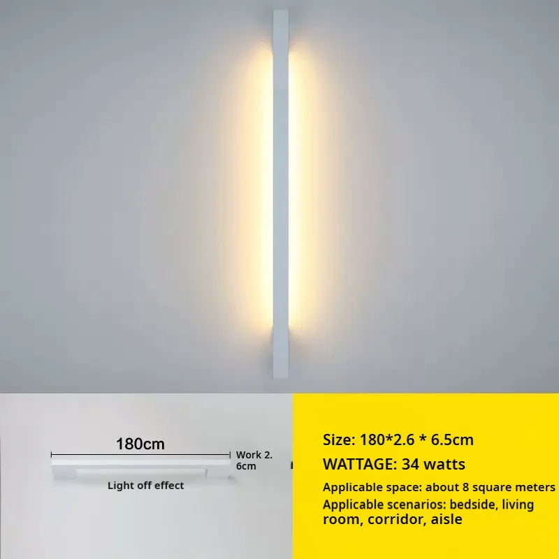 Minimalist Long LED Lights, Living Room, Bedroom, Bedside, Stairs, Hallway, Atmosphere, Door Handles Wall Lights Home Decoration