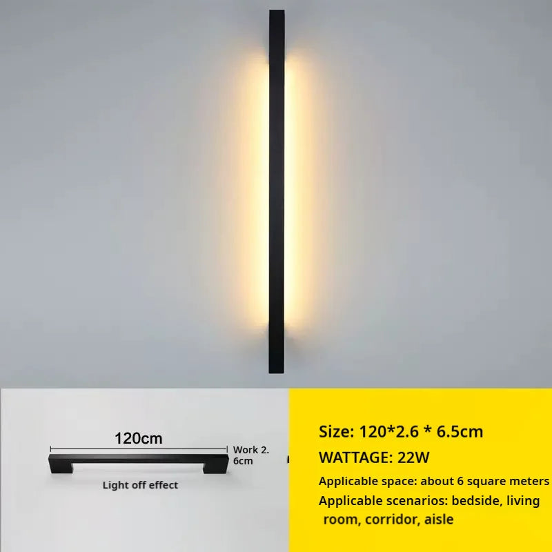 Minimalist Long LED Lights, Living Room, Bedroom, Bedside, Stairs, Hallway, Atmosphere, Door Handles Wall Lights Home Decoration