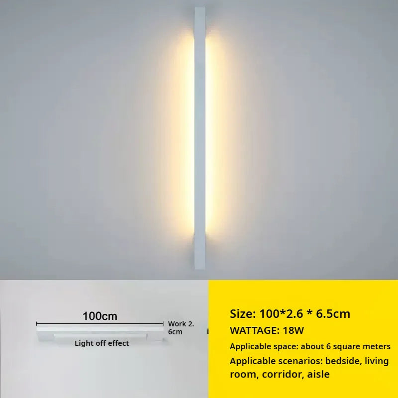 Minimalist Long LED Lights, Living Room, Bedroom, Bedside, Stairs, Hallway, Atmosphere, Door Handles Wall Lights Home Decoration