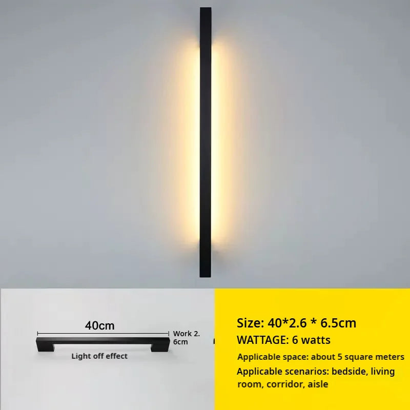 Minimalist Long LED Lights, Living Room, Bedroom, Bedside, Stairs, Hallway, Atmosphere, Door Handles Wall Lights Home Decoration