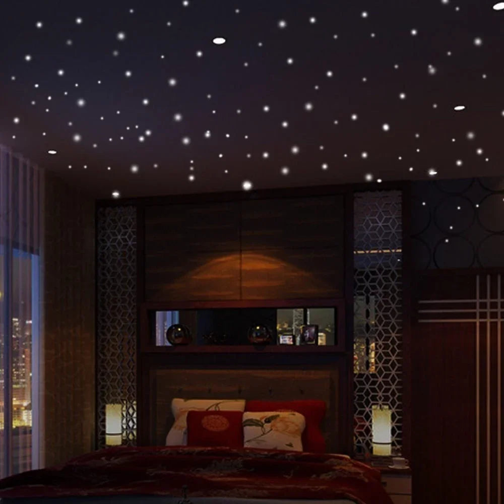 407 Pcs Wall Stickers Wall Decor Glow in the Dark Star Sticker Decal for Kids Room House Decoration Room Decoration Wall Decor