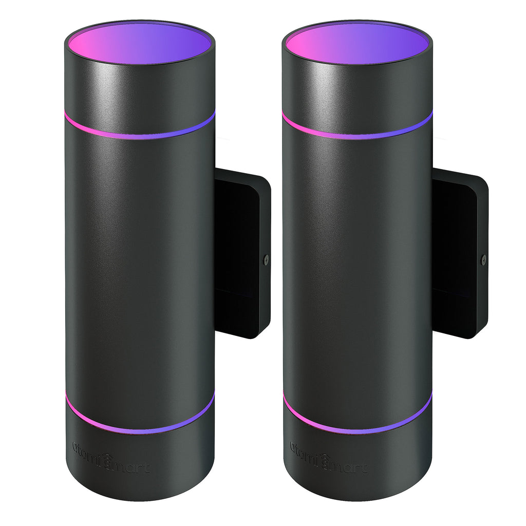 Atomi Smart Wi-Fi Rotundus Outdoor Wall Sconces 2-Pack