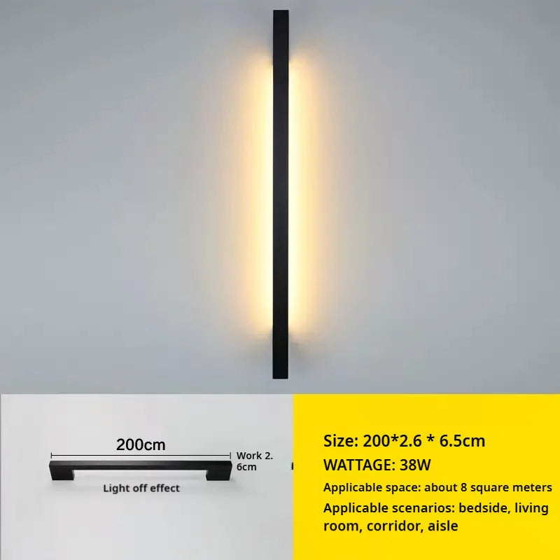 Minimalist Long LED Lights, Living Room, Bedroom, Bedside, Stairs, Hallway, Atmosphere, Door Handles Wall Lights Home Decoration