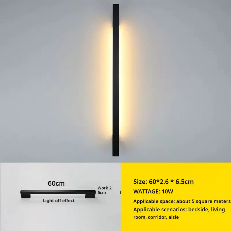 Minimalist Long LED Lights, Living Room, Bedroom, Bedside, Stairs, Hallway, Atmosphere, Door Handles Wall Lights Home Decoration