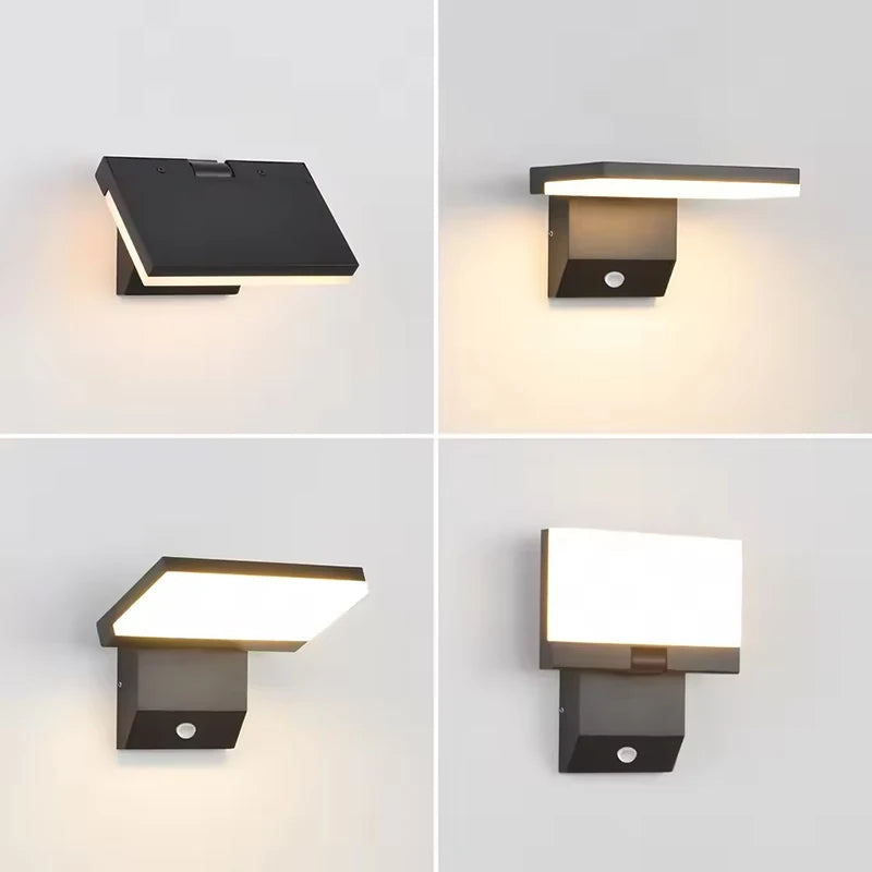 Outdoor Wall Light LED IP65 Waterproof Sensor 18W Foldable Modern Wall Lights Garden Courtyard Indoor Home Decor Street Lamps